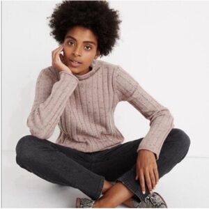 Madewell Donegal Evercrest Turtleneck Sweater Pink Size XXL